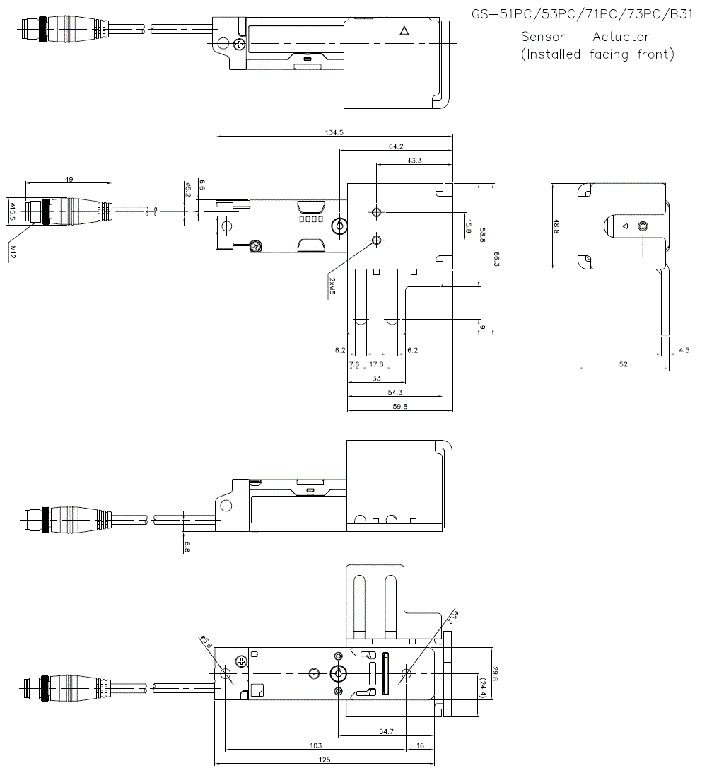 GS-51/53/71/73PC/B31 Dimension