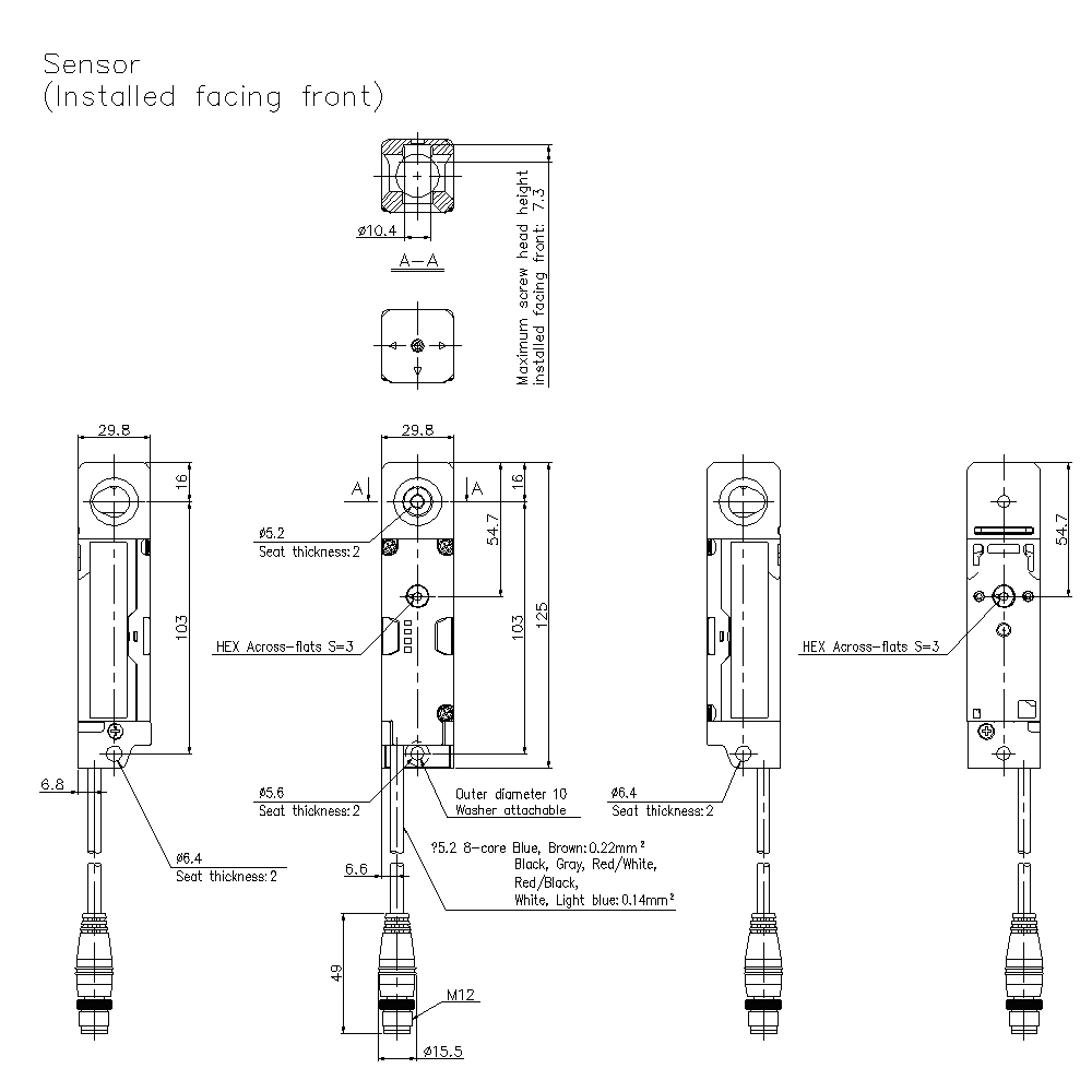 GS-51/53/71/73PC Dimension