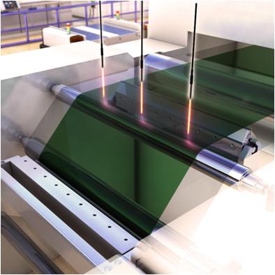 Thickness measurement of transparent web