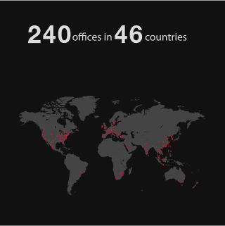 240 offices in 46 countries
